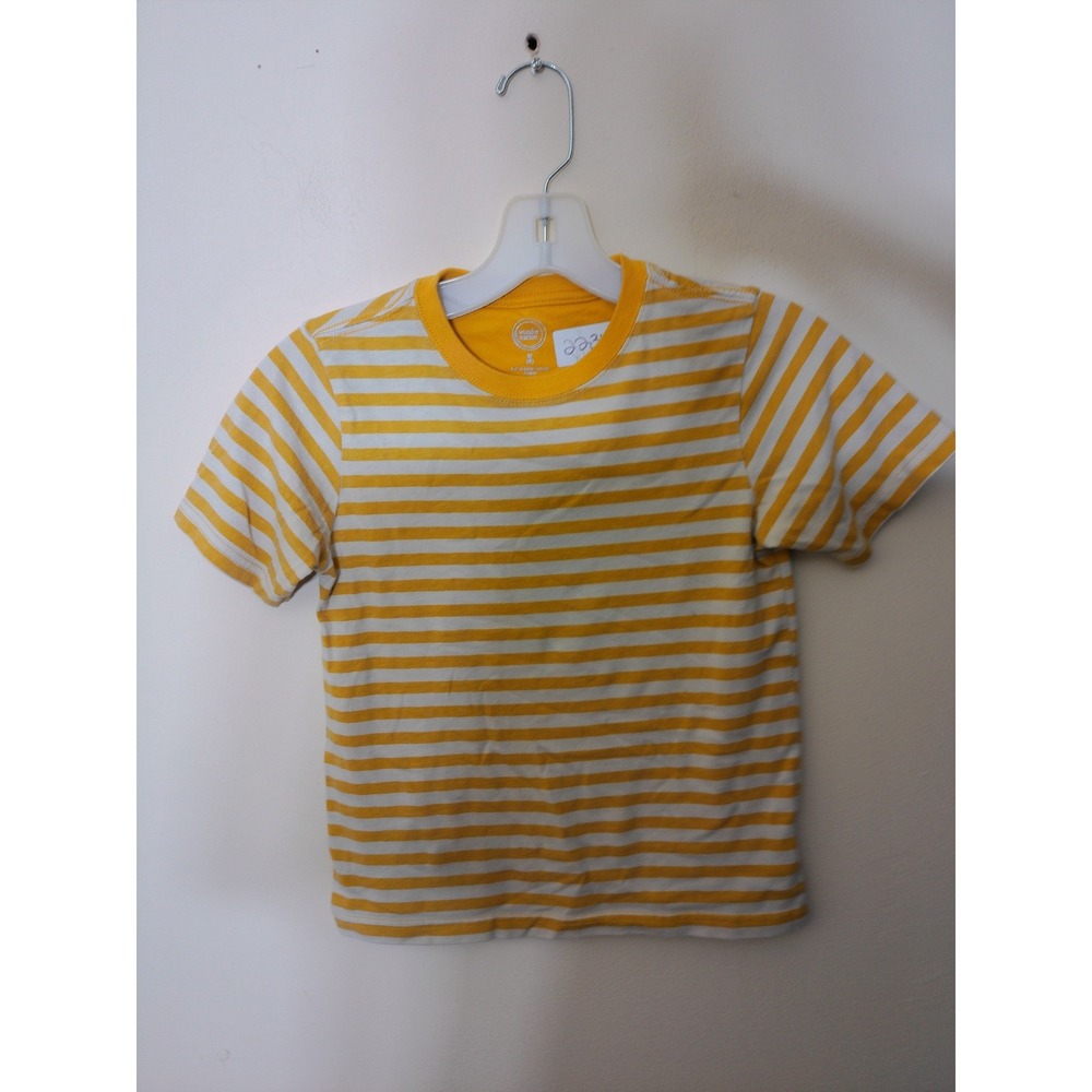 Wonder Nation T-Shirt Youth M 8 Yellow White Striped Casual Nautical Tee